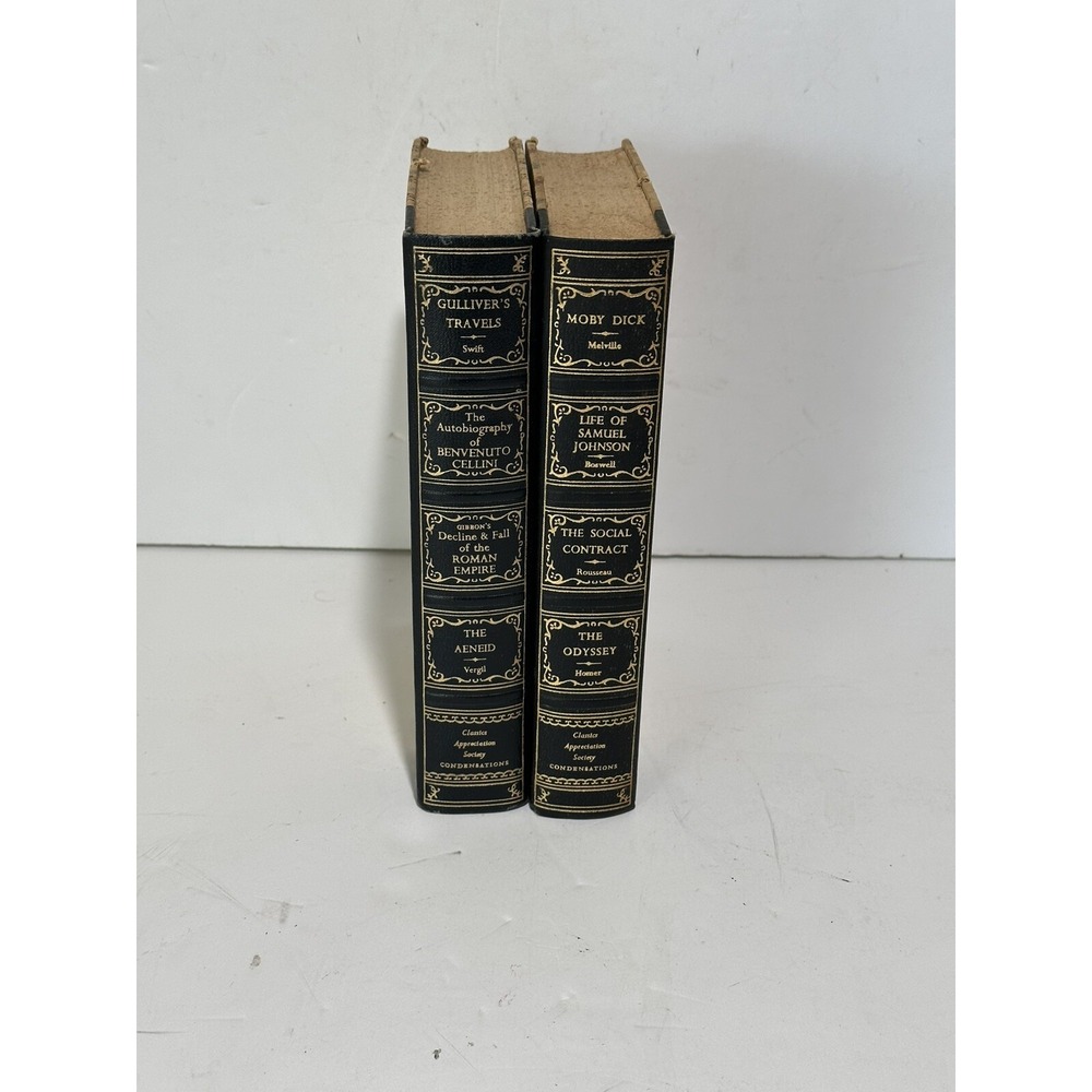 lot 2 Classics Appreciation Society 8 Novels In 2 Hardcover Books 1955-56 moby